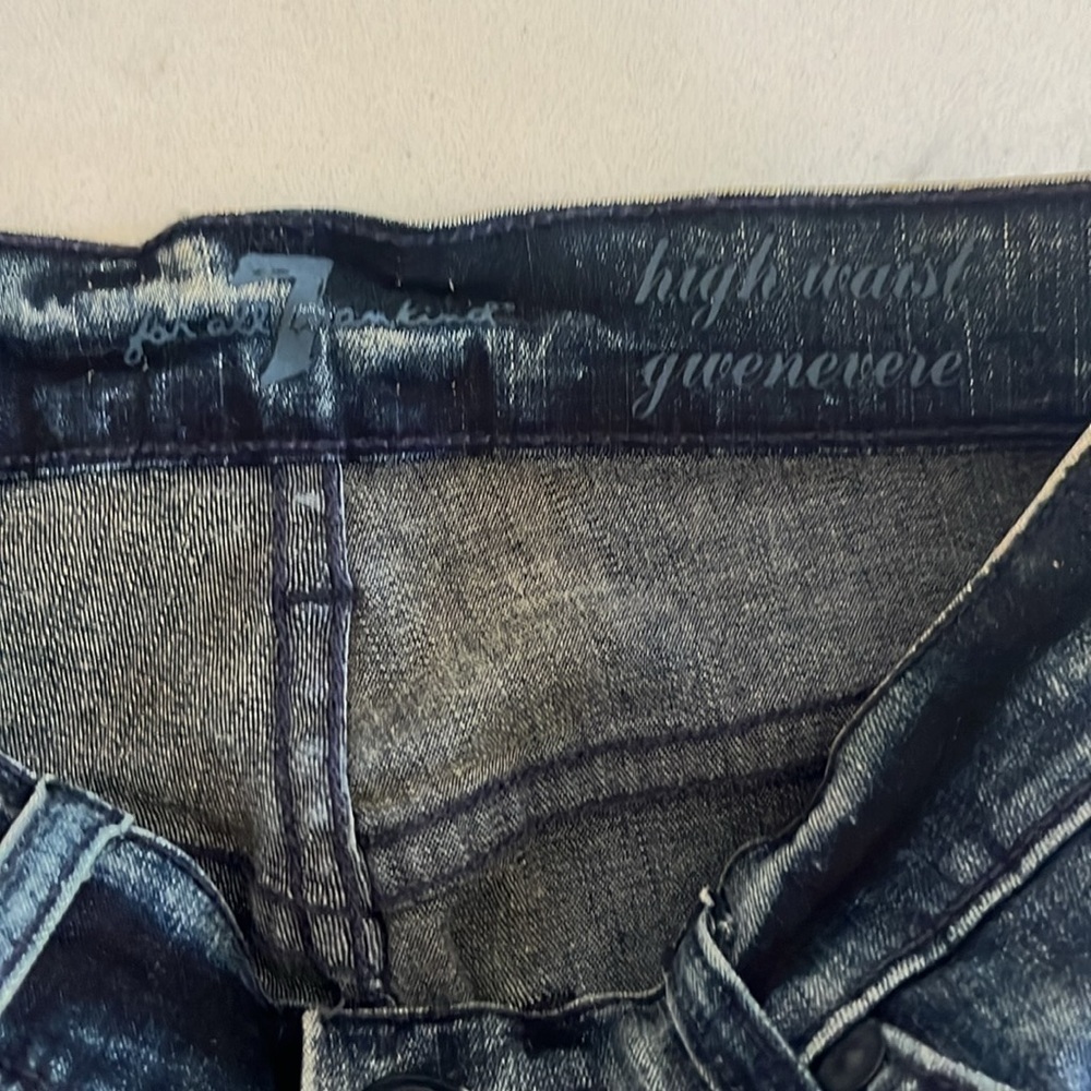 7 for all Mankind Acid Wash High Waist Gwenevere Jeans - Picture 6 of 6